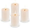 NUPTIO Assiettes De Bougeoirs De Pilier - 4 Porte-Bougies Votives en Verre Clair Rond De Base pour Mariage, Spa, Maison, Décoration De Fête, Clair