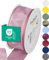 Halbach Seidenbänder Premium Geschenkband mit Drahtkante | Breite 40mm Länge 25m | Öko-Tex 100 zertifiziertes Schleifenband | Taftband Made in Germany, Farbe: dunkelpink