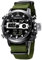 MEGALITH Reloj Análogico-Digital para Hombres de Cuarzo con Correa en Nailon meuk-8051 Black gnb