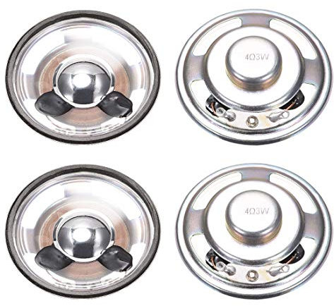 sourcing map 3W 4 Ohm DIY Magnético Altavoz 50mm Forma Redonda Reemplazo Altavoces para 4pcs