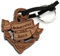 NaturSchatulle Schlüsselanhänger aus Holz mit Gravur Schwesterherz Nussbaumholz mit Edelstahl Schlüsselring Band Schlüsselbund Geschenkidee