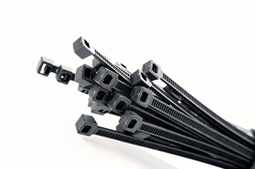 All Trade Direct 200 X Black Cable Ties 200Mm X 4.8Mm Zip Tie Wraps Bases Stocked