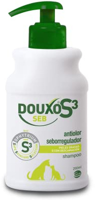 DOUXO S3 Seb Champú para Perros y Gatos - Pieles grasas o con descamación - Antiolor - Seborregulador - Fragancia hipoalergénica - 200ml