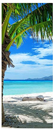 oxiang Adesivi per Porte Interne 3D Murales Autoadesivi con Vista sul Mare Decorazione della Casa Adesivi Murali Adesivi d'Arte Camera da Letto Soggiorno Rimovibile Poster Adesivi per Porte -77x200cm