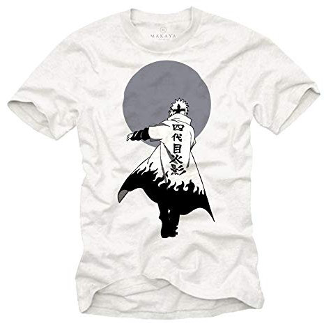 Cadeau Geek Homme - Anime Comic Tee Shirt - Gadget Manga Blanc XXXXL