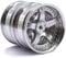 2 Stück RC 1/10 Aluminium On Road Radfelgen, Sechskant, 12 mm, verstellbar, versetzt, silberfarben, passend für 1:10 RC On Road Drift Touring Street Autoreifen