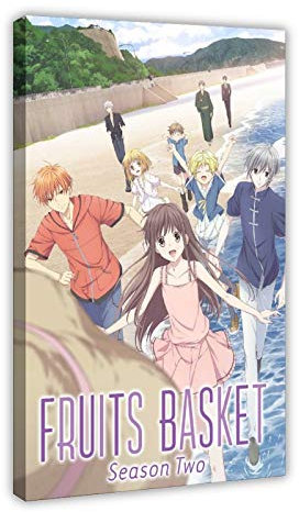HUANGCHOU Anime Poster Fruits Basket 1 Canvas Poster Bedroom Decor Sports Landscape Office Room Decor Gift 24×36inch(60×90cm) Frame-style1