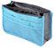 YUEMING Organizer Borsa, Donna Organizzatore Viaggio Borse, Borsa con 13 Tasche Espandibile con Chiusura a Cerniera per Doppio Manico Porta Accessori Cosmetici, Telefono, Trucco (Blu)