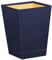 RHODIA 194627C - Waste Paper Bin Midnight Blue - 24x24x32 cm - Orange Saddle Stitching - Faux Leather Exterior - Home Office Collection Rhodiarama - Office Organization & Designer Storage