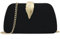 Milisente Bolsa de Cadena Mujer Elegante Clutch de Cadena Para Terciopelo con Bolso de Boda de Hebilla (Negro)