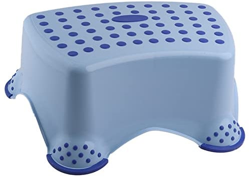 DIVCHI Sgabello antiscivolo per bambini, unisex, per imparare a usare il WC in bagno e a casa (blu)