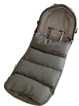 KETTLER Baby & Kinder Fußsack Grau | Für alle Kinderwagen, Buggy oder Sportwagen | Herbst, Winter oder ganzjährig einsetzbar | Grauer Fleece-Fußsack