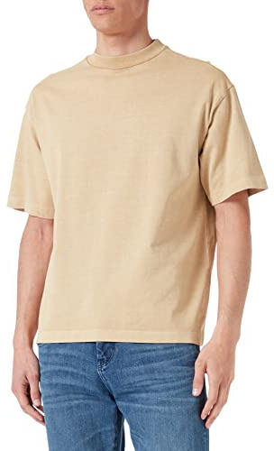 TOM TAILOR Denim Herren Oversize T-Shirt im Washed-Look 31041 - Brown Rice S