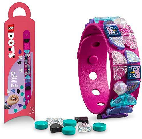 LEGO DOTS Unicorns Forever Toy Bracelet Making Kit 41802, Small Unicorn Gift for Girls and Boys, DIY Crafts Jewelry Set with Sparkly Tiles, Creative Toys