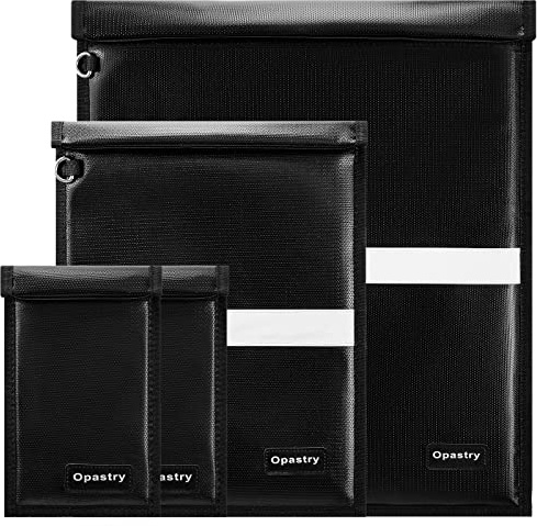 Faraday Taschen für Laptops & Tablets & Handys, 4er-Pack Faraday Cage, Anti-Tracking RFID-Tasche für Schlüsselanhänger, feuerfeste & wasserdichte Faraday-Tasche (1200 °F)