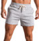 3-Zoll-Laufshorts für Herren, Fitness-Training, Bodybuilding-Shorts, atmungsaktive Baumwoll-Sportshorts Grau 2XL
