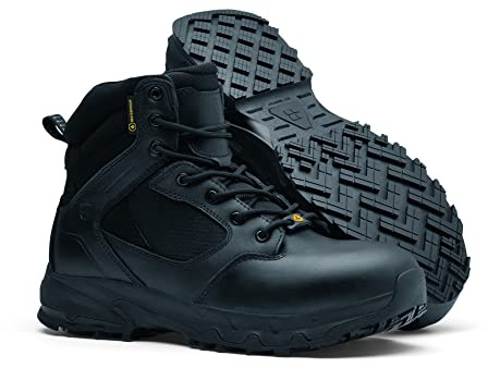 Shoes for Crews Defense Mid, Arbeitsschuhe (ohne Stahlkappe) CE-Zertifiziert 02 HRO WR SRC, Unisex Stiefel mit Rutschfester Außensohle, Wasserfeste Schuhe für Herren und Damen