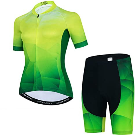 Damen-Fahrradtrikot-Set, Sommer-Kurzarm, Mountainbike-Shirt und Shorts, Set für MTB-Anzug, Fahrradbekleidung, T2019-1, XS