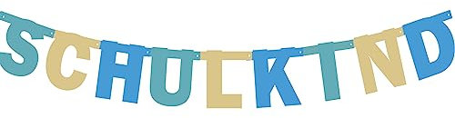 Schulkind Girlande Hänge Deko zu Einschulung, Blau Schulkind Banner für Schuleinführung Schulanfang Dekoration Schule Jungs Mädchen