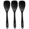 Silicone Spatula Spoon Set,XiaoZu Heat Resistant Rubber Spoonula, Seamless Non-Stick Flexible Scrapers for Baking Mixing Tool,3 Pack, Assorted (Black)