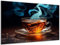 DARO Design - witziges Küchen-Bild auf 6mm HDF 70x50 cm Tee-Tasse in Flammen - Wand-Deko Bilder Lustiges Geschenk