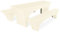 Pesonlook 1er-Set Biertischhusse, Beige Stretch-Biertisch- und Bankgarniturhusse für 50 cm Tischbreite, Bierbankhusse 220 x 50 x 70 cm für Bankett-Außenmöbel-Schonbezüge