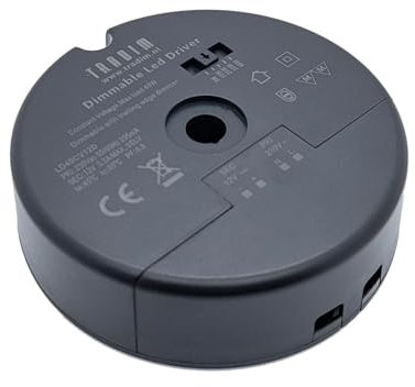 LED Treiber 5-40W Dimmbar 12V/230V NV Rund Ø105mm Einbau-Trafo Transformator