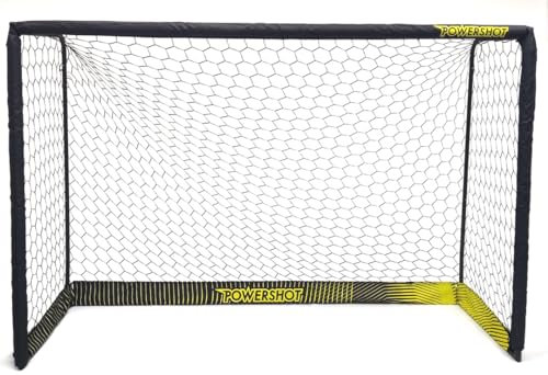 Fußballtor aus Stahl - Verschiedene Größe - Schwarz - Bodenverankerung und Transporttasche inkl. (2,4 x 1,6 m)