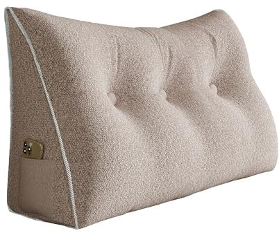 VERCART Kopfende Großes Rückenkissen, Bequemes Lesekissen und Rückenteil im Bett, 2 in 1 Rückenlehne und Kopfkissen, Langes XXL Kissen für Sofa, Couch, Wand und Polster Samt Hell-Pink 100cm