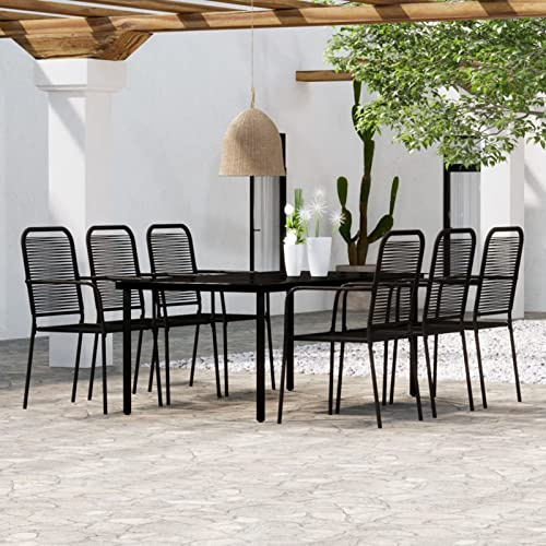 Gaseeto Gartenmöbel Set Aluminium 6 Personen Sitzgruppe Garten 6 Personen alu Gartenmöbel Set 6 stühle Stapelbar mit Tisch Gartenmöbel Essgruppe Sitzgarnitur Stahl-7-tlg