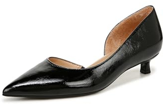 Naturalizer Womens Gallent Pointed Toe Kitten Heel Pump Black Glossy 7.5 W