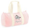 Infants - Borsone Parto Personalizzato con Nome e Design - 100% Cotone 50x25x25cm - Mommy Bag XXL Ospedale, Borsa Capiente per Mamma e Neonato, Ideale per Parto e Nascita - Made in Italy (Rosa)