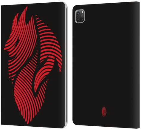 Head Case Designs Licenza Ufficiale AC Milan Logo Grafica Custodia Portafoglio in Pelle Compatibile con Apple iPad PRO 11 2020/2021 / 2022