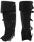MDFCZXP Leder Beingamaschen, mittelalterlicher Ritter Retro Rüstung Beinschutz, verstellbare Outdoor Jagd Bogenschießen Beinabdeckungen Stiefelüberzüge,Schwarz,40cm
