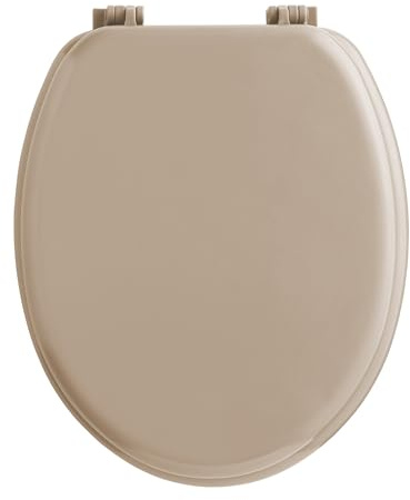 Douceur d'Intérieur, Toilet Seat (37 x 47 cm) Vitamin Sdb Taupe, Plain MDF