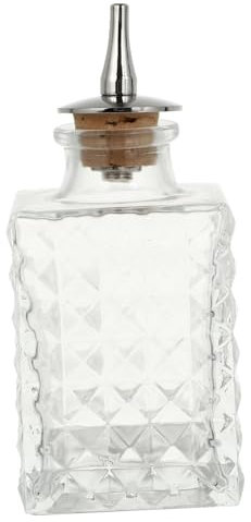 Absinth Glasflasche 90ml mit Deckel aus Glas, Würfelform