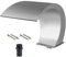 Sanbege 304 Edelstahl Pool Wasserfall Brunnen mit Verbindungsstück, 30.0 cm Gebogene Form Wasserspiel Spillway für Schwimmbad, Gartenteich (Gebürstetes Nickel)