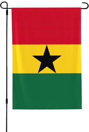 Flagge von Ghana, Landschaftsflaggen, zweiseitig, Outdoor-Flaggen, 71,1 x 101,6 cm, für Hütte und Heimdekoration