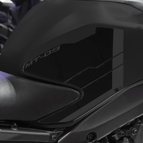labelbike 3D Motorrad Aufkleber kompatibel mit Yamaha | MT-09 2024-2025, Seitenschutz aus Kunstharz, kratzfest, Zierleiste, Grau