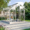 Vitavia Gewächshaus Triton 5000 inkl. Stahlfundament, Aluminium eloxiert, 5,0 m², 3 mm ESG | Wetterfestes & stabiles Treibhaus | Perfekt für Gemüse & Pflanzen | Robust & langlebig