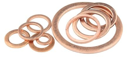 Aqxypas Arandela Plana de Cobre M14, Junta de Sellado, diámetro Interior de 14 mm, Anillo de Sellado, lámina Fina T3, arandela de Cobre roja(14x20x3 (30pcs))