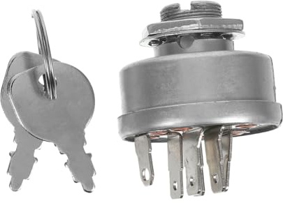 HIAKDOFT Interrupteur Allumage Pour Tracteur Tondeuse Remplacement Compatible Avec Démarreur Clé Incluse