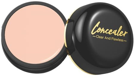 Creamy Skin Foundation Concealer, Wasserdichtes Foundation-Makeup mit voller Deckkraft, leichte und langanhaltende, aufbaubare Deckkraft für ein makelloses Finish (Hell)