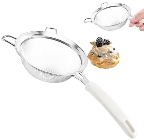 Scolapasta A Maglia Sottile In Acciaio Inox A Doppio Strato, Cinese Culinario Per Scolare Filtrare Sciacquare Succo Cucina Casa