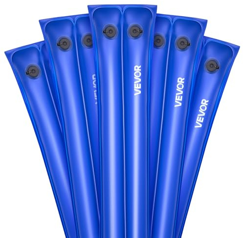 VEVOR Sacca di Zavorra per Telo Copertura Piscina, Confezione da 5 Pezzi, 3000 x 300 mm, Tubolari in PVC per Protezione Copertura Invernale per Piscina Interrata, Sacche Zavorra, Blu