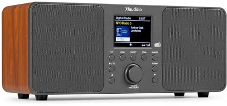 Audizio Genua DAB Radio mit Bluetooth, 60 Speicherplätze, Dunkelgrau | Stereo DAB Plus Radio mit Fernbedienung, Auto Scan, Einfache Bedienung, 60 Speicherplätze, Line-Out, Radiowecker