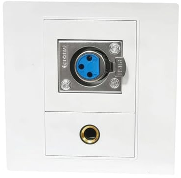 TQUXNGA XLR/Speakon 6.35mm Wall Plate Socket Panel XLR/Speakon and 6.35mm Socket for Flexible Device Integration 86mm Size
