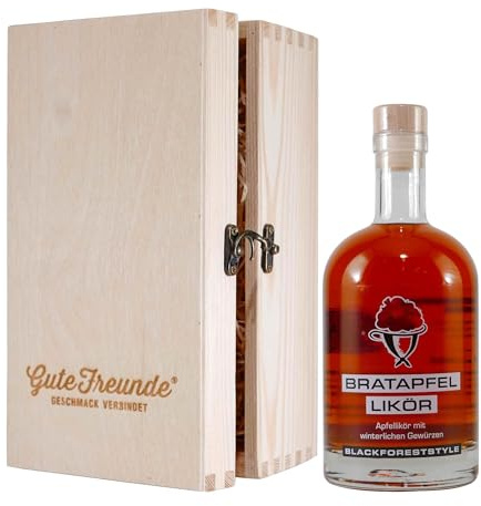 Renchtäler Bratapfel-Likör mit Geschenk-Holzkiste