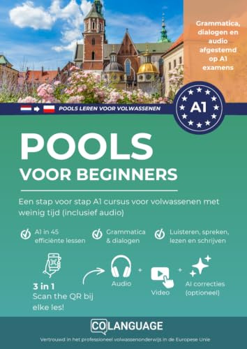 Pools voor beginners - Een stap voor stap A1 cursus voor volwassenen met weinig tijd (inclusief audio): Snel Pools leren met heldere dialogen, ... (Pools leren voor volwassenen, Band 1)