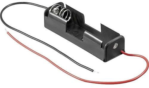 CABLEPELADO Flacher Batteriehalter, AA-Batteriehalter, inklusive 200-mm-Kabel, Gesamtspannung: 1,5 V (1,5 V pro Batterie), geeignet für 1 LR6 AA-Batterien (FR6, HR6, LR6)